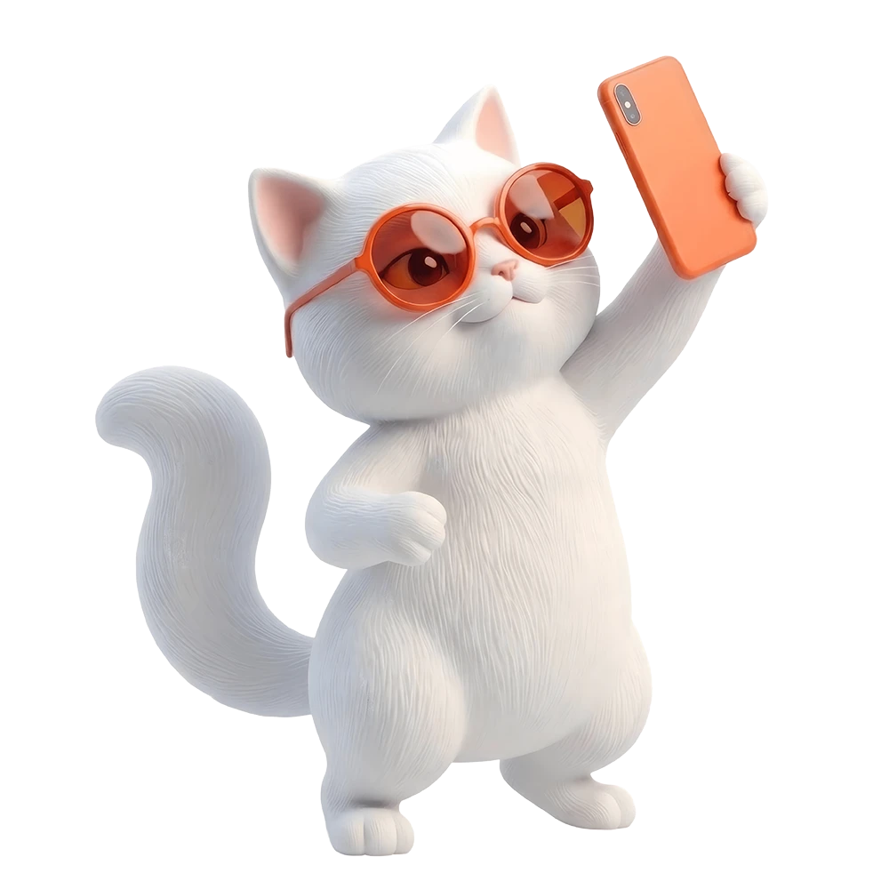 Кот с телефоном
